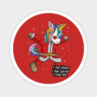 Dabbing Unicorn Christmas Love Winter Funny Gift 2021 Magnet